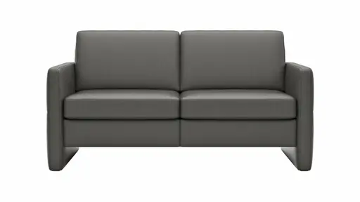 Sofa Arima - 2-Sitzer, Leder, Anthrazit