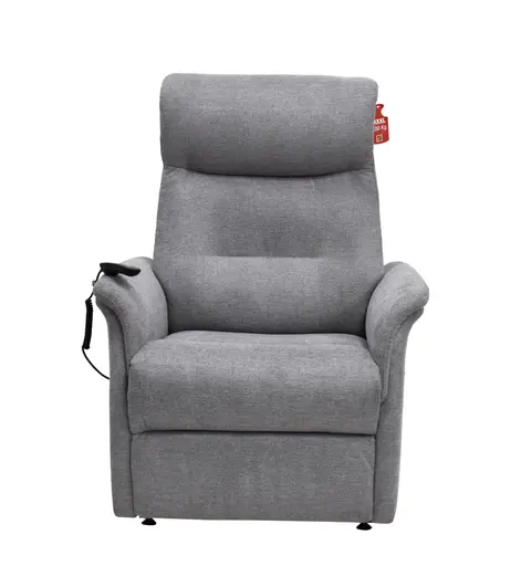 TV-Sessel MARCIO - Aufstehhilfe, Relaxfunktion, Stoff, Hellgrau