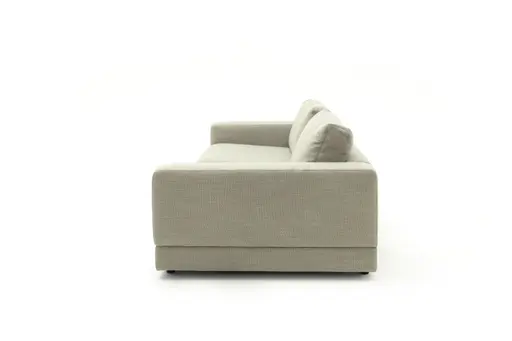 Sofa Juni - 3-Sitzer, Stoff, Lindgrün