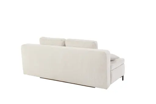 Sofa JEREMO - 2-Sitzer inkl. Schlaffunktion und Armlehnen verstellbar, Stoff, Beige