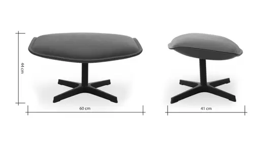 Hocker Helge - Leder Anilin, Cognac