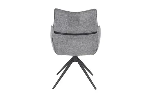 Armlehnstuhl MARJA - drehbar, Stoff, Grau