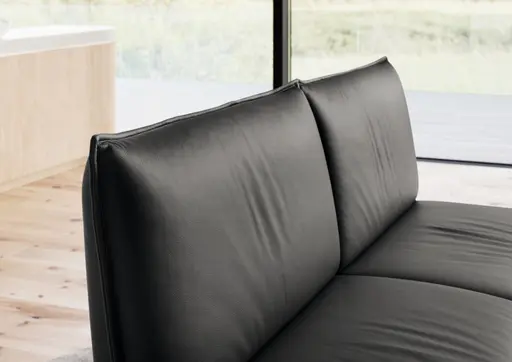 Polsterbank - B ca. 198 cm, 3-Sitzer, Leder, Lava