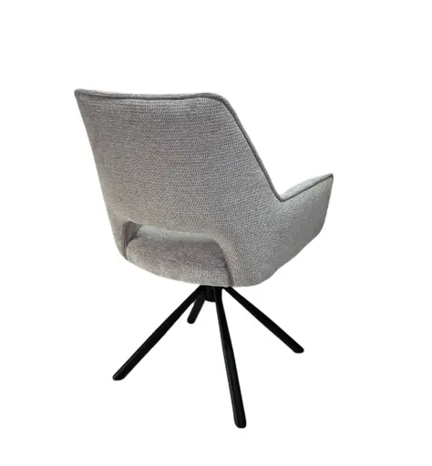 Armlehnstuhl MARESA - drehbar, Stoff, Silberfarben