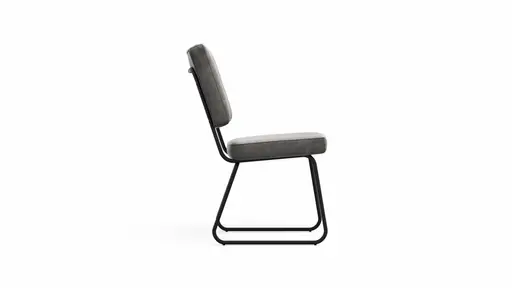 Polsterstuhl Wesley - Stoff, Grau