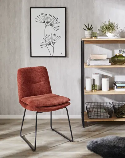 Stuhl Macano - Stoff, Rot