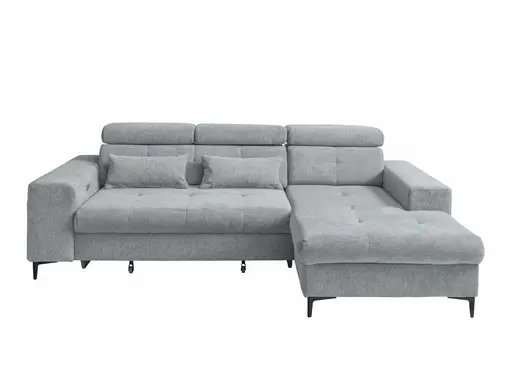 Ecksofa - Longchair links mit 2-Sitzer, Sitzvorzug motorisch, Stoff, Mint