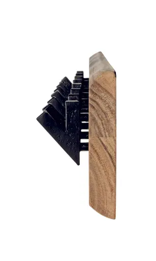 Wandgarderobe - B ca. 90 cm, Akazie, Schwarz