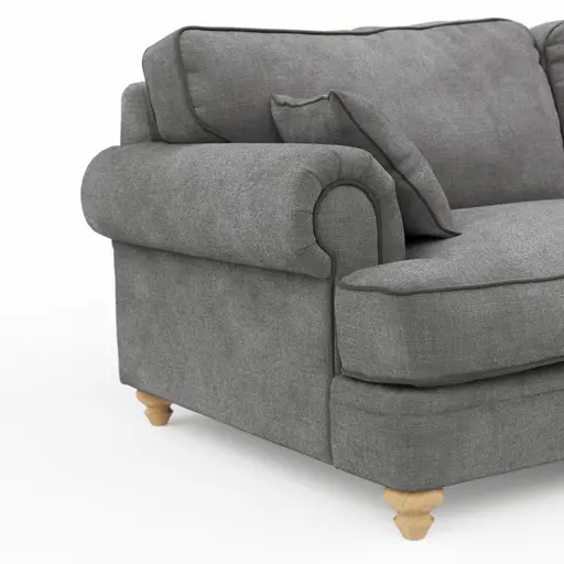 Sofa Mapleton - 3-Sitzer, Stoff, Anthrazit