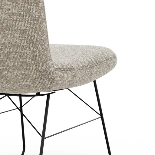 Stuhl Kamari - Stoff, Graubeige