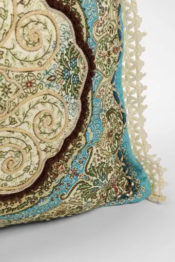 Deko-Kissen - LB ca. 60x40 cm,  Ornament, Grau