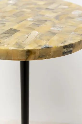 Beistelltisch- DH ca. 25x50 cm, Mosaic, Gold, Metall, Schwarz