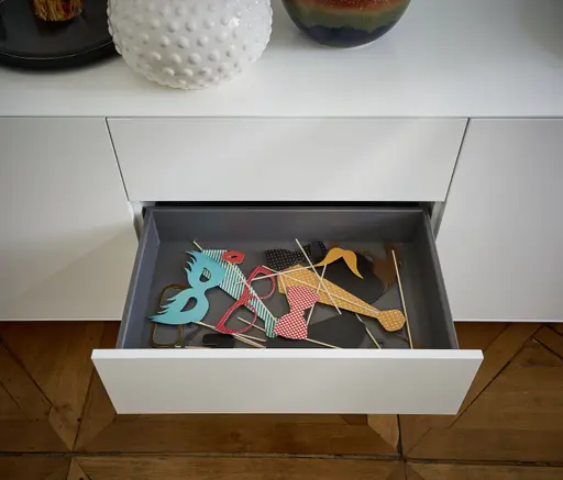 Sideboard Edge - Lack, Weiß