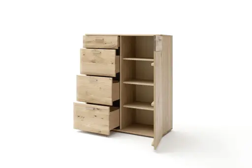 Kommode - Balkeneiche teilmassiv