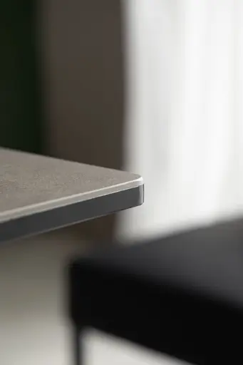 Esstisch Iseo - LB ca. 140x80 cm, ausziehbar, Keramik, Grau