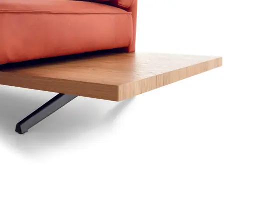 Sofa - 2,5-Sitzer, Rückenlehne/Armlehne verstellbar (manuell), Leder, Rost