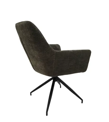 Armlehnstuhl MARYBEL - drehbar, Stoff, Grün