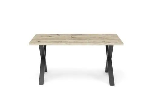 Esstisch - LB ca. 160x90 cm, Sandeiche, Schwarz