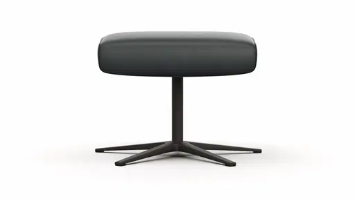 Hocker Noto Relax II - Leder, Schwarz