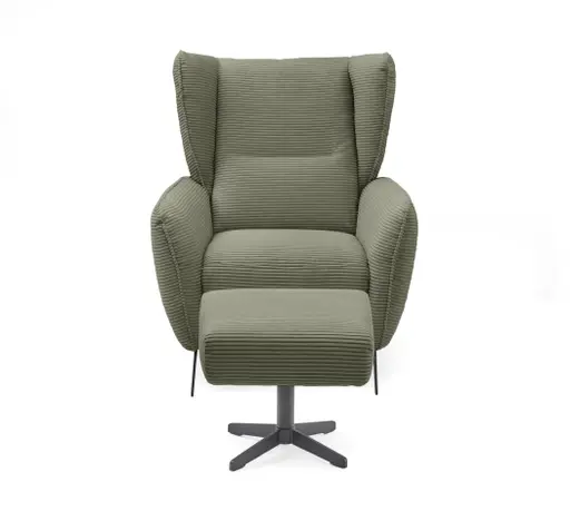 Hocker EILA - Stoff, Olive