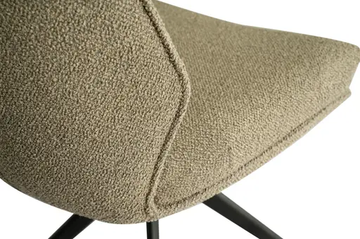 Stuhl MARLIES - drehbar, Stoff, Taupe