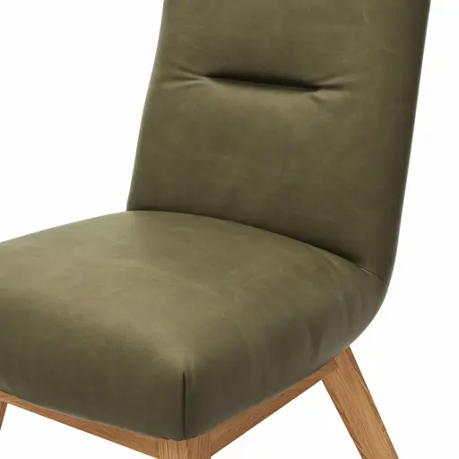 Stuhl Calgary - Leder, Olive