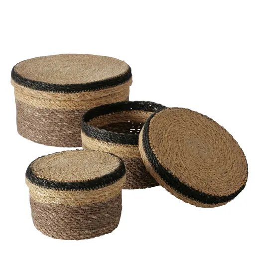 Deko-Korb-Set - 3 tlg., Seegras