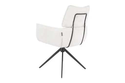 Armlehnstuhl MARGIT - drehbar, Stoff, Silberfarben