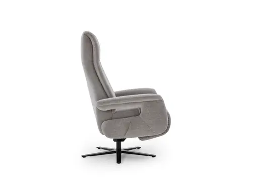 Sessel - Größe M, Relaxfunktion, Stoff, Silbergrau