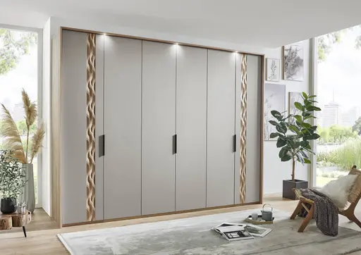 Schlafzimmer - Balkaneiche, Lack, Taupe