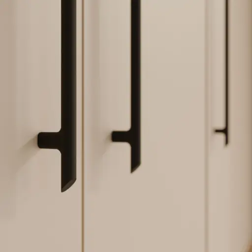  Drehtürenschrank FATHIE- B ca. 206 cm, Sand, Eiche Dekor