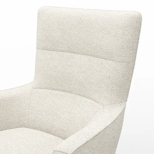 Sessel Lilaia - inkl. Dreh- und Wippfunktion, Stoff, Creme