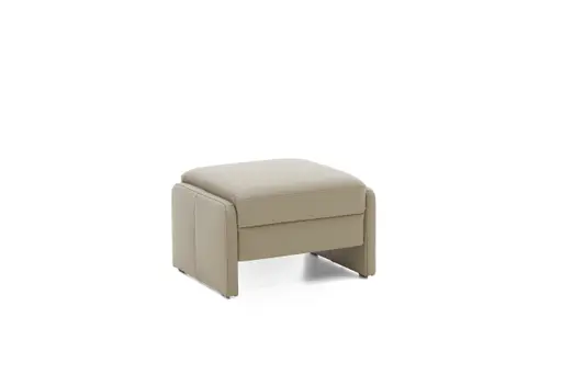 Hocker EM Dublin 2.0 - Leder, Taupe