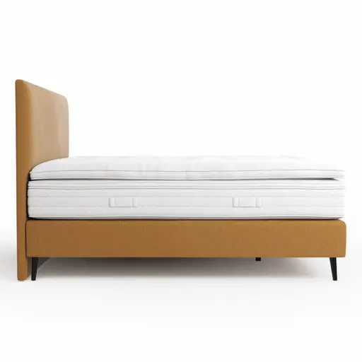 Boxspringbett Navelli 2 - Liegefläche ca. 180x200 cm, Stoff, Kurkuma