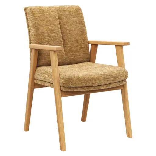 Armlehnstuhl Flore 2 - Stoff, Curry