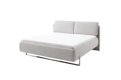 Polsterbett - Liegefläche ca. 180x200 cm, Stoff, Hellgrau