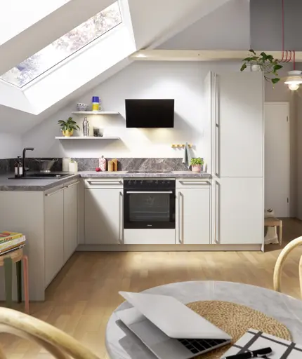 L-Küche 50.100 GL 6 525, Kieselgrau