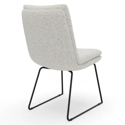 Stuhl Jukka - Stoff, Champagner, Kufen, Schwarz