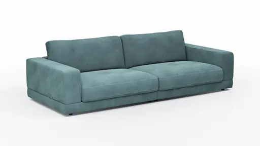 Sofa Juni - 3-Sitzer, Cord, Petrol