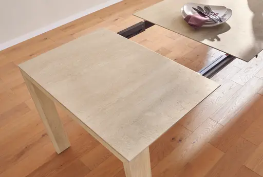 Esstisch Cambre - LB ca. 220x90 cm, ausziehbar, Keramik, Beige