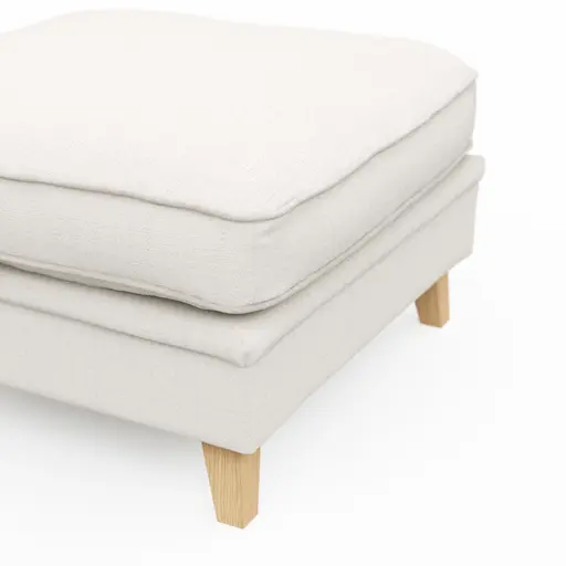 Hocker Mapleton - Stoff, Creme