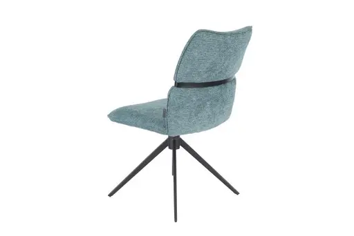 Stuhl MARJA - drehbar, Stoff, Türkis