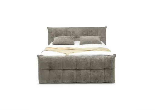 Boxspringbett- Liegefläche ca. 180x200 cm, Stoff, Taupe