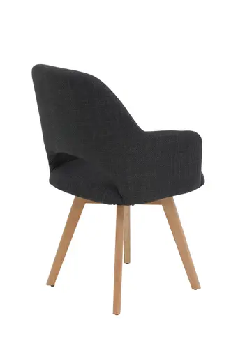 Armlehnstuhl - drehbar, Stoff, Anthrazit