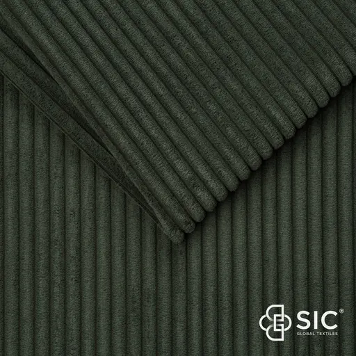 Wohnlandschaft - Ecke links, 2-Sitzer, Longchair rechts, Stoff, Grün