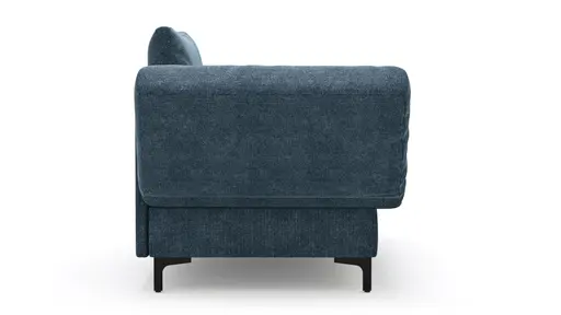 Schlafsofa Verano - Ausrichtung links inkl. Schlaffunktion und Bettkasten, Stoff, Petrol