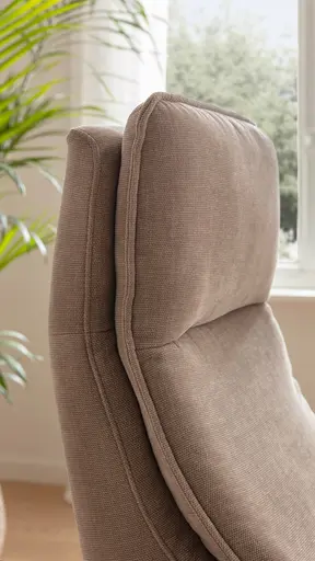 Sessel Tulsa Relax - Größe M, inkl. Fußteil/Rückenlehne verstellbar (motorisch), inkl. Kopfteilverstellung, Stoff, Graubeige