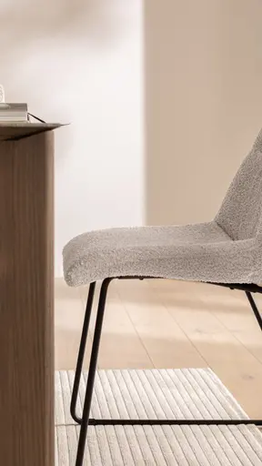 Stuhl Maluhia - Stoff, Hellgrau