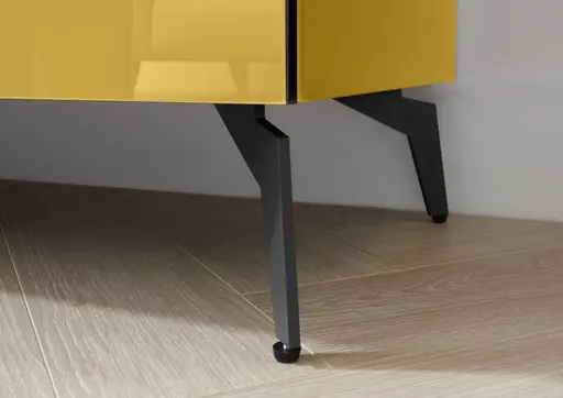 Lowboard - B ca. 181 cm, Goldgelb, Keramikoptik