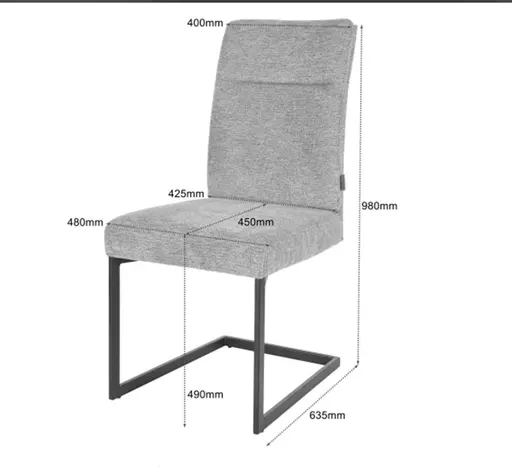 Freischwinger MAGGIE - Stoff, Kaffee
